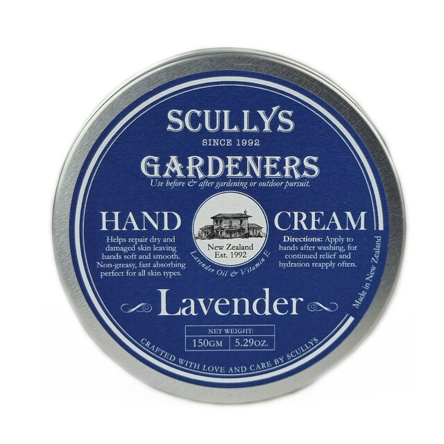 Scullys Gardeners Hand Cream - Lavender 150g tin