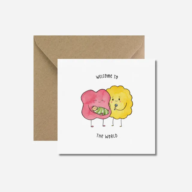 Card - Welcome to the World - The Kiss Co