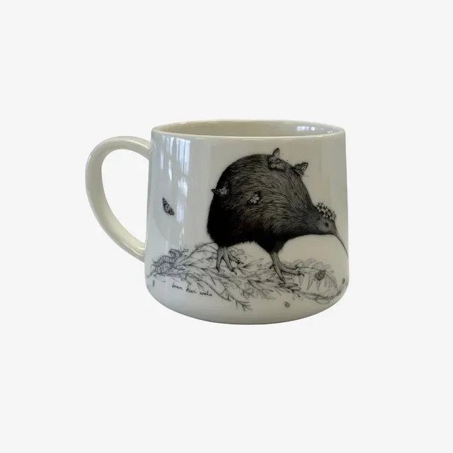 Cup - Walking with Aroha - Brown Kiwi - Katy Hayward Art