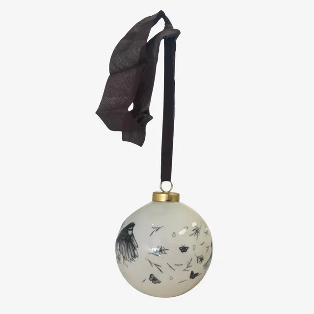 Christmas Bauble - Come Fly With Me - Piwakawaka- Katy Hayward