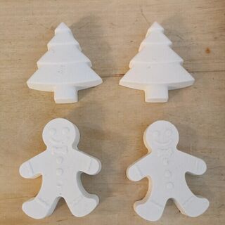 Christmas Plaster of Paris Ornaments