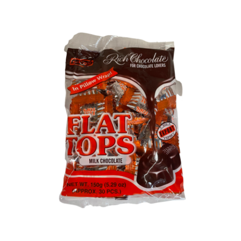 Ricoa Flat Tops Milk Chocolate 150g