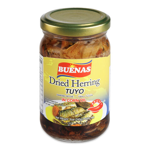 Buenas Dried Herring Tuyo (Spicy) in Oil 240g