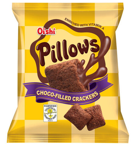 Oishi Pillows Chocolate Filled Crackers 38g