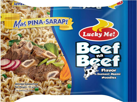 Lucky Me Beef Flavour Instant Noodles Pouch 55g