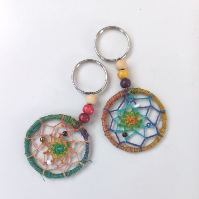 Hemp Cotton Dream Catcher Key Ring