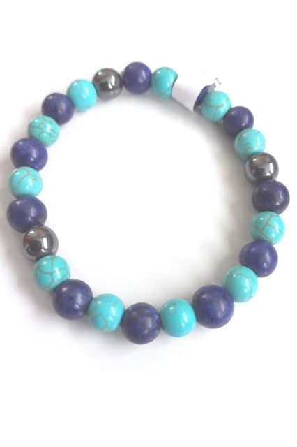 Lapis Lazuli, Turquoise & Hematite Beads Bracelet