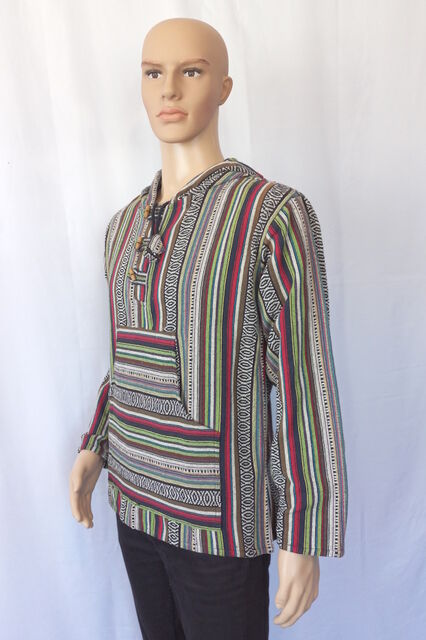 Boho Hippie Baja Thick Fabric Cotton Pullover