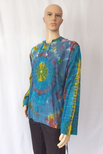 Tie Dyed Cotton Hoodie