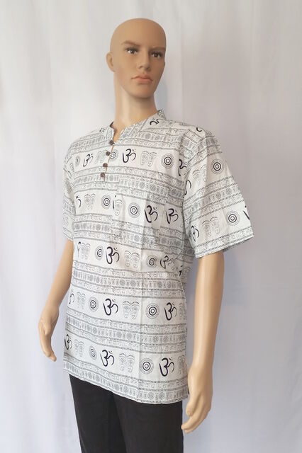 OM Print Cotton Shirt