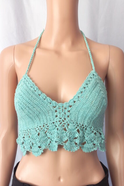 Crochet Cotton Bra Top with scallops