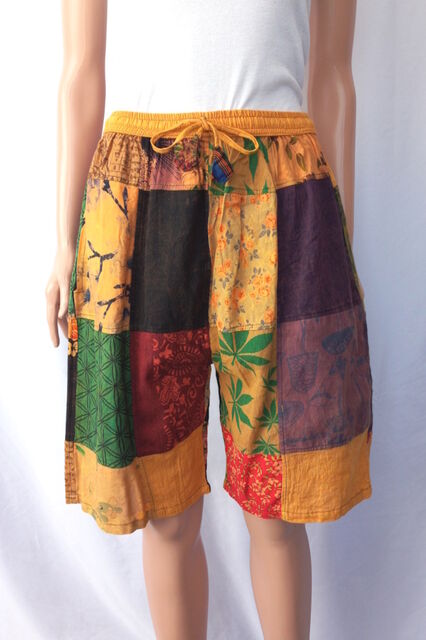 Patchwork Cotton Shorts