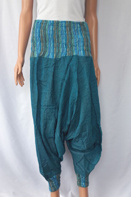 Shirred Harem Pants