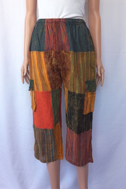 Three Quarter Patchwork Pants