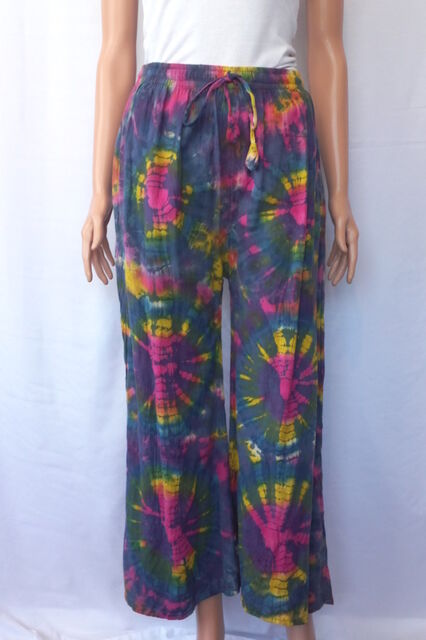 Tie Dyed Cotton Loose Pants