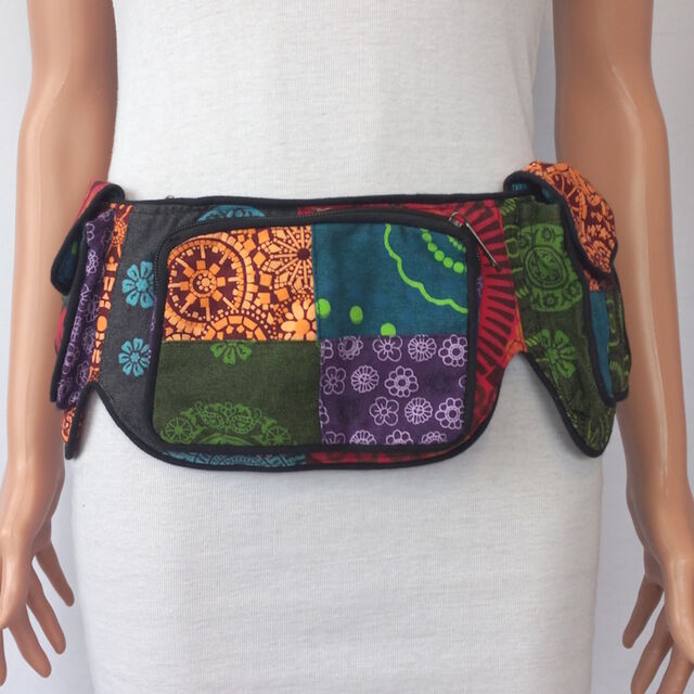 Patchwork Long Money Belt