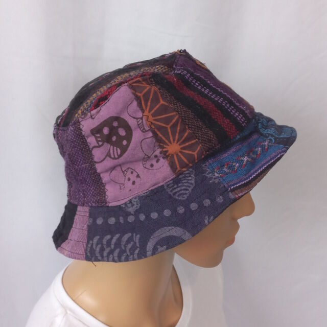 Stonewashed Patchwork Hemp Cotton Hat