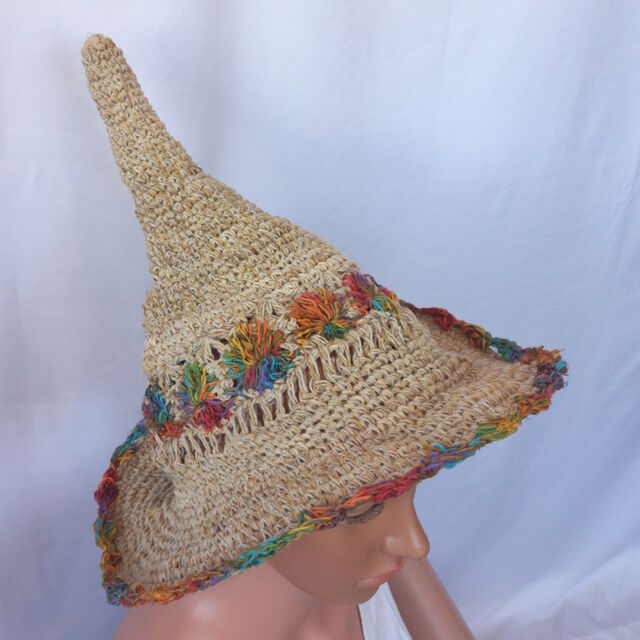 Long Pointed Hemp Hat