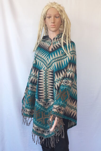 Long Hood Warm Winter Poncho