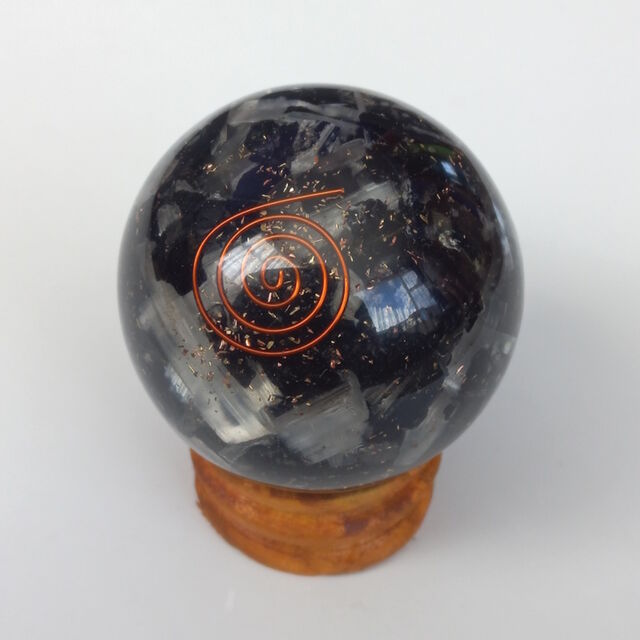 Orgonite Sphere with Natural Crystals