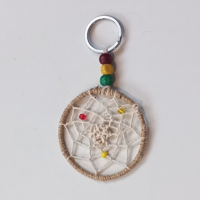 Plain Hemp Dream Catcher Key Ring