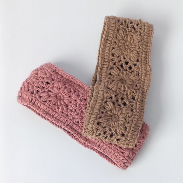 Woollen Hand Knitted Patch Headband