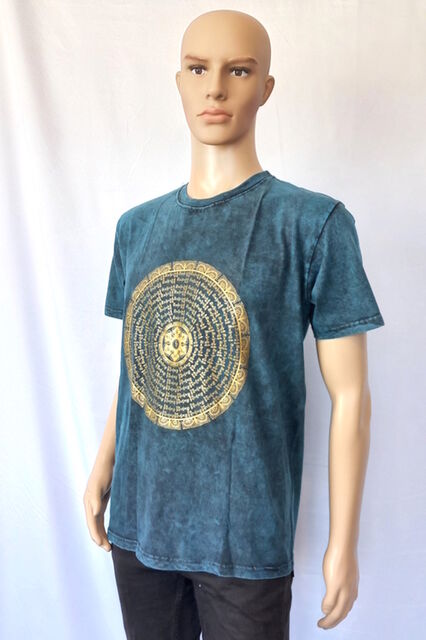 Mantra Print Cotton Tee Shirt