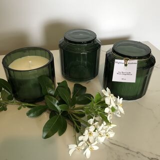 Design Republique Green or Black Glass Jar scented candle with Lid | Highland Creations