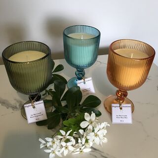 Home Co. Coloured Wine Glass scented candle | Highland Creations
