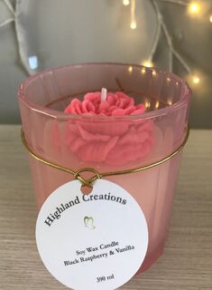 Repurposed Pink Circa Peony Rose Candle