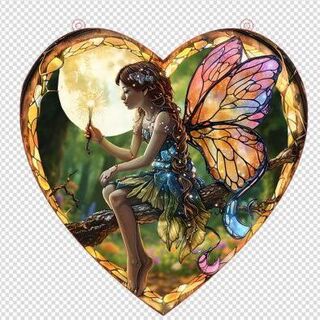 Suncatcher - Heart - Fairy - Large