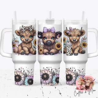 Highland Cow and Coffee Tumbler