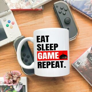 Eat Sleep Game Repeat Mug Or Tumbler