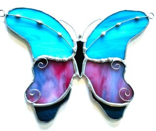 Pink and blue butterfly