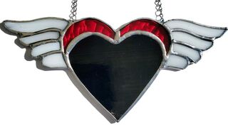 Winged heart black/red/white