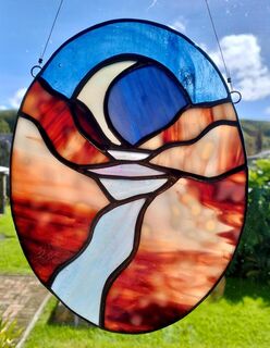 Moon river oval panel