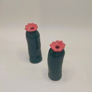 Cactus Bud Vase - Teal