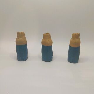 Rustic Bud Vase - Slate Blue/Natural