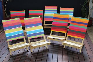 Custom Fabric Sand Chairs