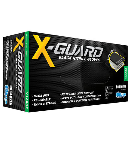 X-Guard Black Nitrile Gloves