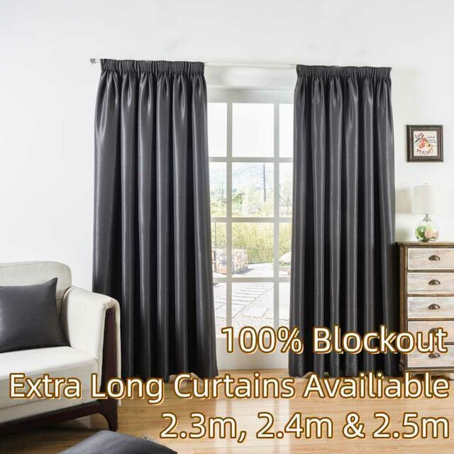 Nolight Onyx - 100% Blockout Lined Curtains