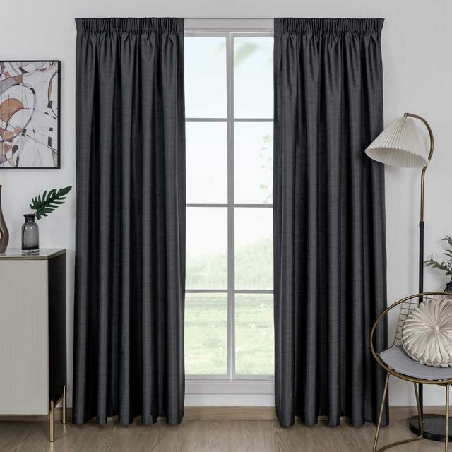 Peace Charcoal - Thermal Backed Curtains