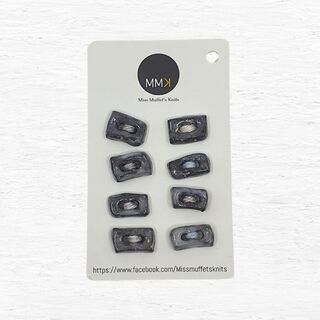 Ceramic Buttons - Set of 8 Rectangle 1.5cm