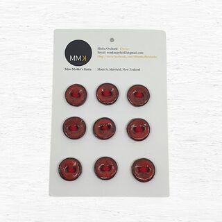 Ceramic Buttons - Set of Nine Round 1.5cm