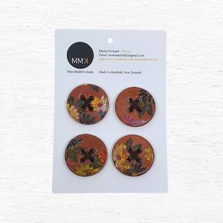 Ceramic Buttons - Set of 4 Round 3cm
