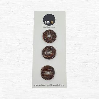 Ceramic Buttons - Set of Three Round 2cm
