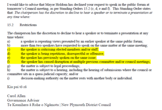 We had 2 attempts to speak for 5 minutes before a Council meeting. We didn’t manage to get put on an agenda