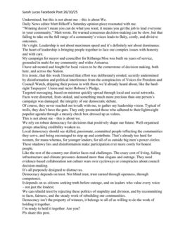 Sarah Lucas posted on her Facebook page about the new “far right” groups, promoting candidates, and how this is not good for all of the community.