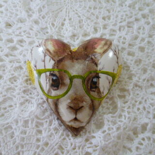 Rabbit with Glasses Heart