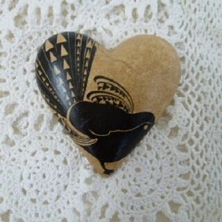NZ Fantail Heart